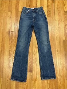 Agolde Dark Blue Straight-Leg Jeans